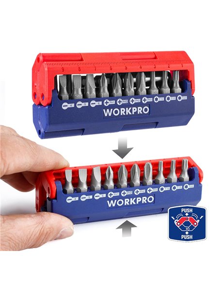 Juego de 13 puntas de destornillador (métrico) workpro