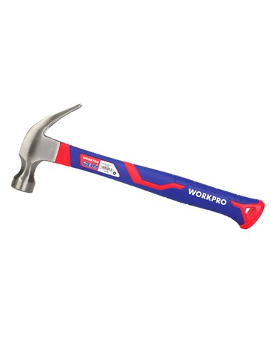 Martillo de carpintero de 225g con mango de fibra de vidrio workpro