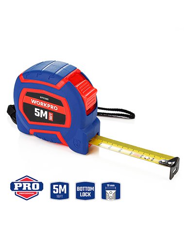 Flexómetro 5m x 19mm workpro