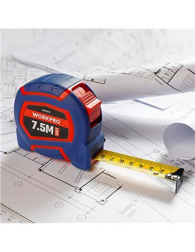 Flexómetro 7,5m x 25mm workpro