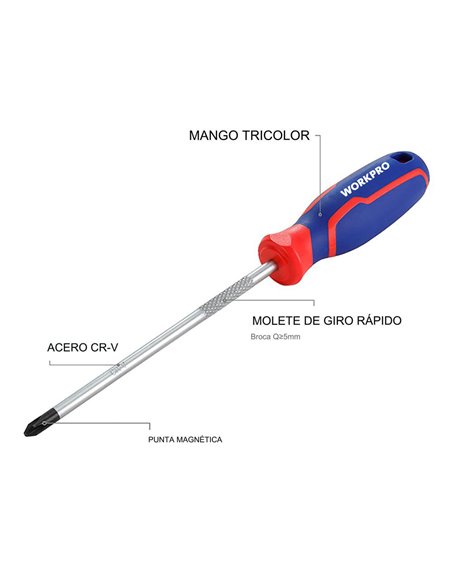 Juego de 2 destornilladores workpro