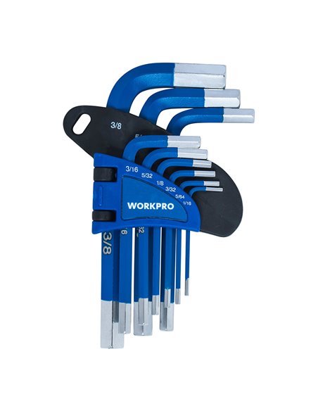Juego de 9 llaves allen (métrico) workpro