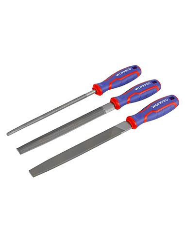Juego de 3 limas de 200mm workpro