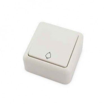 Pulsador superficie campana Blanco 65x65mm 10A250V GSC 0201025