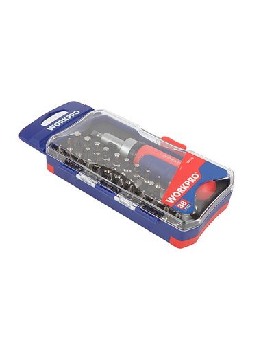 Destornillador de carraca 38 piezas workpro