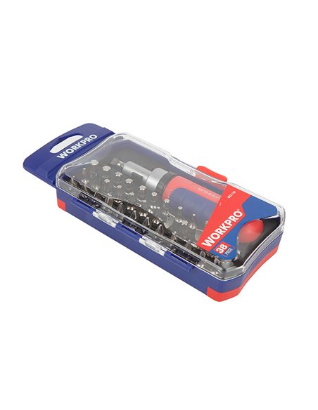 Destornillador de carraca 38 piezas workpro