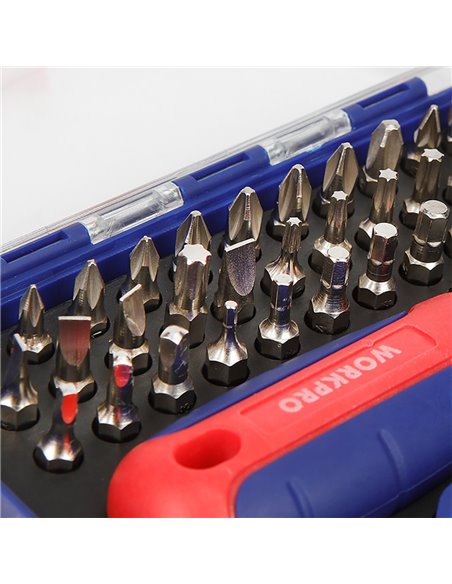 Destornillador de carraca 38 piezas workpro