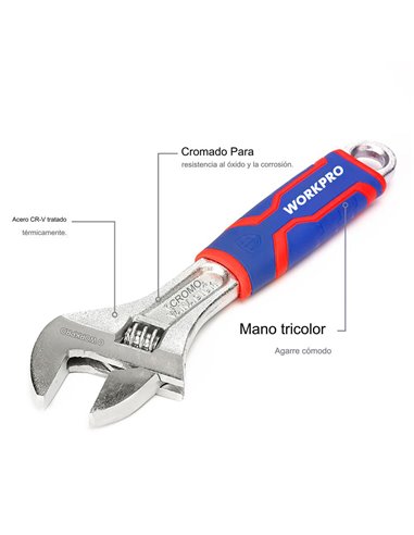 Llave ajustable 250mm workpro