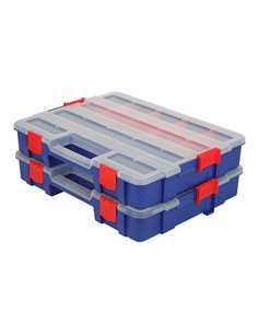 Organizador de compartimentos apilable con tapa 18 divisiones workpro 2