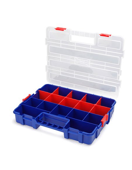Organizador de compartimentos apilable con tapa 18 divisiones workpro