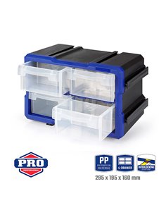 Organizador apilable de 4 cajones workpro 2