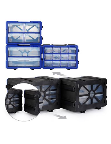 Organizador apilable de 4 cajones workpro