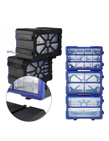Organizador apilable de 4 cajones workpro