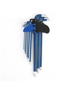 Juego de 9 llaves allen de brazo largo (métrico) workpro 2