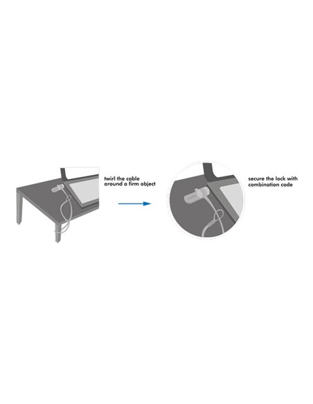 Cable antirrobo para portatil con combinacion 4 cifras logilink
