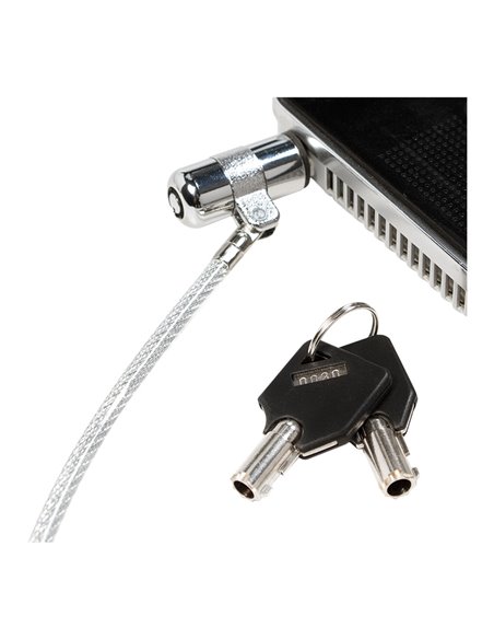 Cable antirrobo para portatil ultrafino con 2 llaves logilink