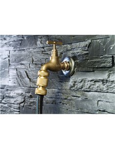 Conector a grifo jardín de 1/2" o 3/4" laton brass cellfast 2