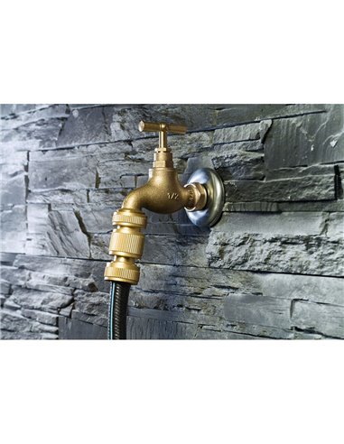 Conector a grifo jardín de 1/2" o 3/4" laton brass cellfast