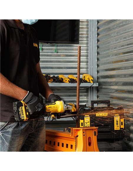 S.of. mini-amoladora sin escobillas xr 18v 125mm con 2 baterías li-ion 5ah, cargador y maletín tstak ii dcg405p2-qw dewalt