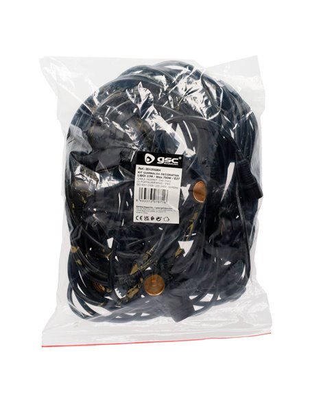Kit guirnalda decorativa Liboi 22M 20 portalámparas IP65