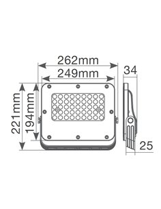 Proyector aluminio LED Belinta 100W 4000K IP65 Negro 2