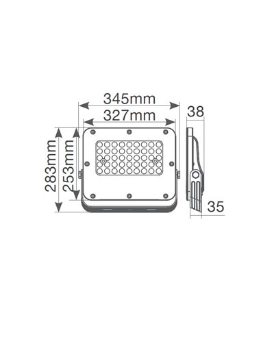 Proyector aluminio LED Belinta 200W 6500K IP65 Negro