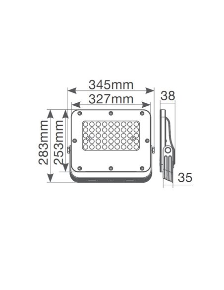 Proyector aluminio LED Belinta 200W 6500K IP65 Negro