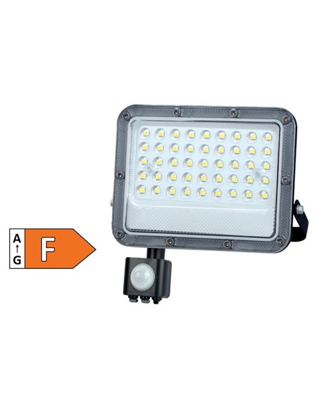 Proyector aluminio LED Belinta con sensor 30W 4000K IP65 Negro