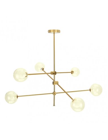 Lampara Jerusalen 6xg9 Bronce 72x90x90 Cm