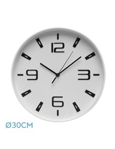 Reloj De Pared Aroa Blanco Movimiento Continuo 30d