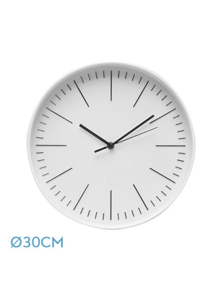 Reloj De Pared Hera Blanco 30d Movimiento Continuo