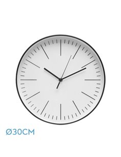 Reloj De Pared Hera Negro 30d Movimiento Continuo
