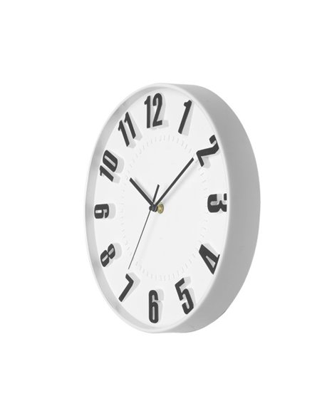 Reloj De Pared Hora Blanco 30d Movimiento Continuo