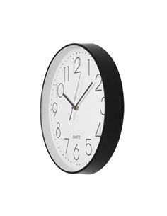 Reloj De Pared Tiempo Negro 30d Mov.continuo 2