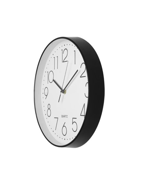 Reloj De Pared Tiempo Negro 30d Mov.continuo