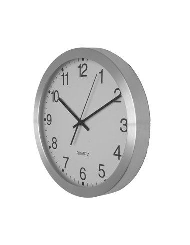 Reloj De Pared Cronus Aluminio-blanco 30d Movimiento Continuo