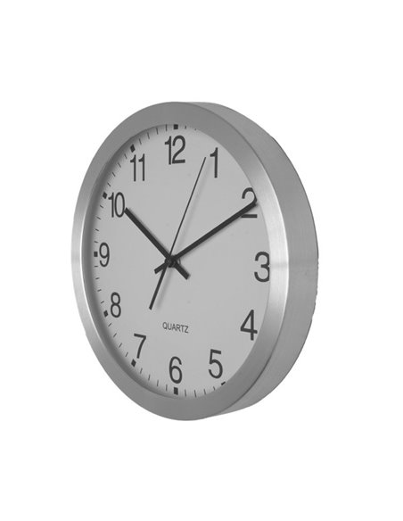 Reloj De Pared Cronus Aluminio-blanco 30d Movimiento Continuo