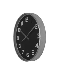 Reloj De Pared Team Aluminio-negro 30d Movimiento Continuo 2