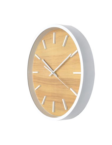 Reloj De Pared Mesoma Blanco-haya 35d Mov.continuo