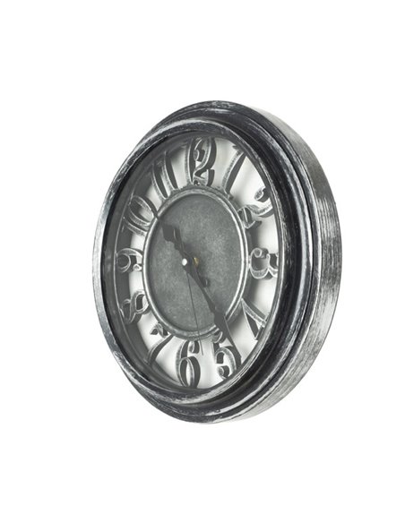 Reloj De Pared Limbo Negro / Plata  33d Mov.continuo