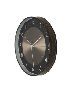Reloj De Pared Berwin Aluminio-negro 30d Movimiento Continuo 2