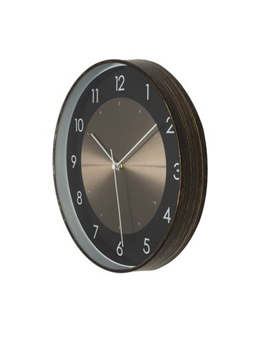 Reloj De Pared Berwin Aluminio-negro 30d Movimiento Continuo