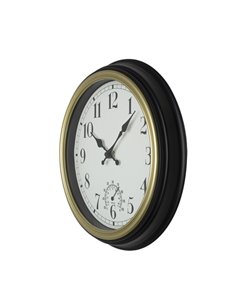 Reloj De Pared Horacio Negro-oro 30d Mov.continuo 2