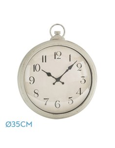 Reloj De Pared Epoca Blanco 41x35x5cm Mov.continuo