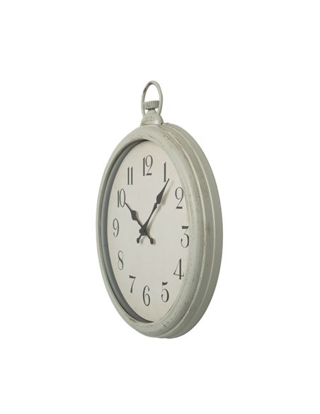 Reloj De Pared Epoca Blanco 41x35x5cm Mov.continuo