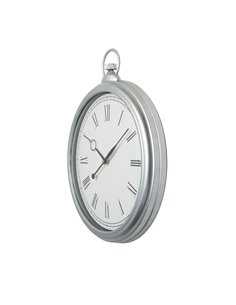Reloj De Pared Epoca Plata 41x35x5 Cm Mov.continuo 2