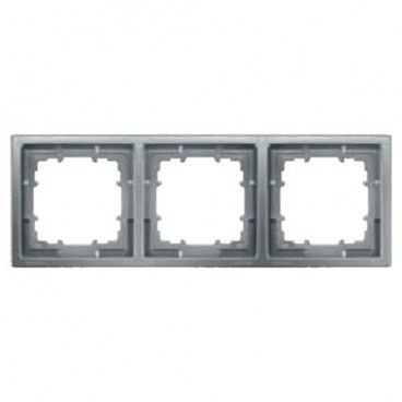 Quadro 3 elementos Siemens Delta Style ANTHRACITE COSSO 5TG13230AC