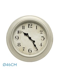 Reloj De Pared Lamba Blanco 46d Agujas Retro