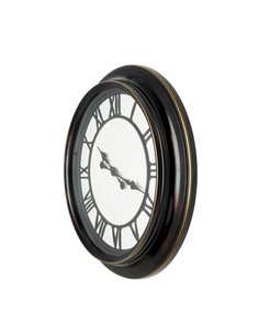 Reloj De Pared Almita Negro Rustico 60d  Agujas Retro Industrial Gran Tamaño 2