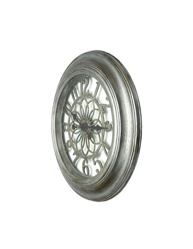 Reloj De Pared Kumico Plata 58d Agujas Retro Industrial Gran Tamaño 